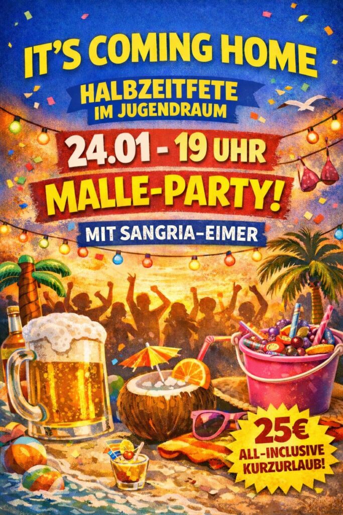 Halbzeitfete im Jugendraum